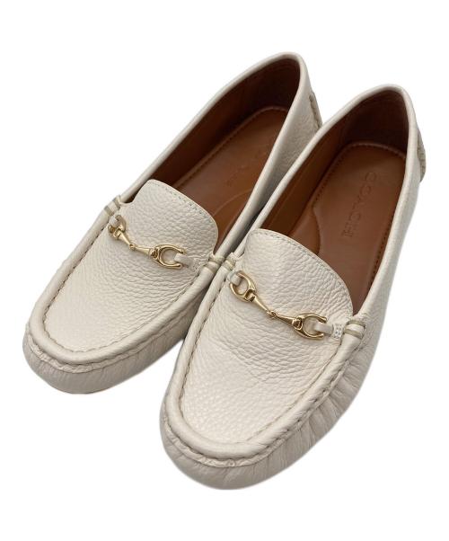 COACH（コーチ）COACH (コーチ) ローファー/	FG4581 アイボリー サイズ:SIZE　5.5の古着・服飾アイテム