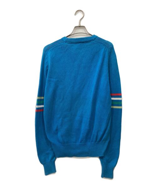 IZOD LACOSTE（アイゾッド ラコステ）IZOD LACOSTE (アイゾッド ラコステ) クルーネックニット ブルー サイズ:Lの古着・服飾アイテム