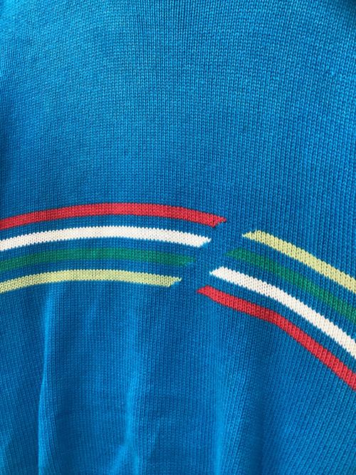 IZOD LACOSTE（アイゾッド ラコステ）IZOD LACOSTE (アイゾッド ラコステ) クルーネックニット ブルー サイズ:Lの古着・服飾アイテム