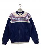 Pherrow'sフェローズ）の古着「雪柄スウェットジャケット」｜ネイビー