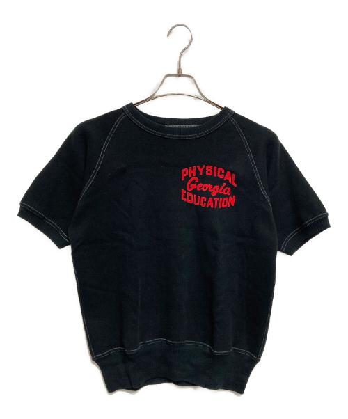 CUSHMAN（クッシュマン）Cushman (クッシュマン) フロッキープリントスウェット ブラック サイズ:Mの古着・服飾アイテム