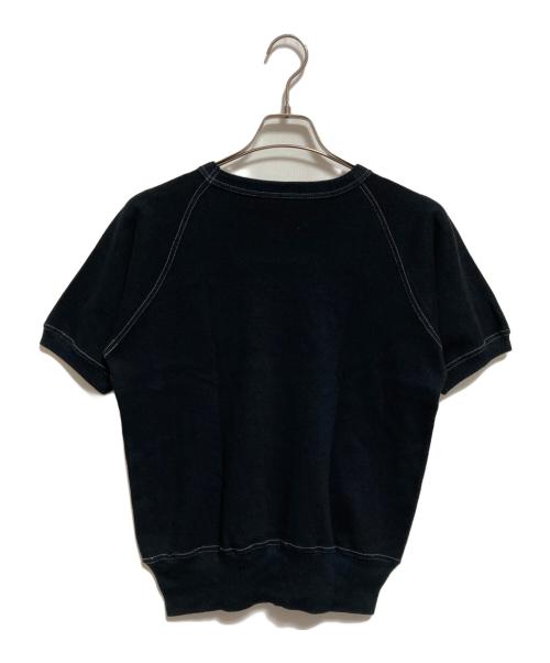 CUSHMAN（クッシュマン）Cushman (クッシュマン) フロッキープリントスウェット ブラック サイズ:Mの古着・服飾アイテム