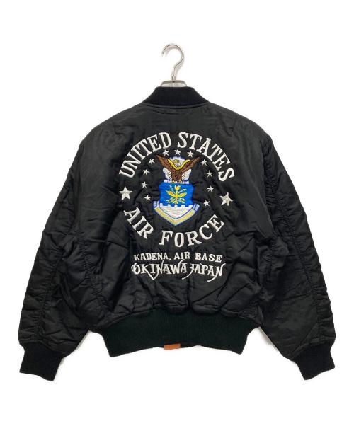 kadena air base（カデナ エア ベイス）kadena air base (カデナ エア ベイス) MA-1ジャケット ブラック サイズ:Mの古着・服飾アイテム
