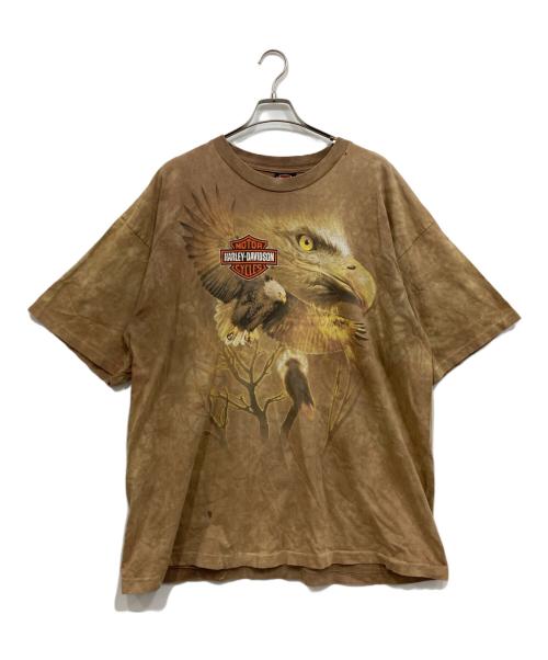 HARLEY-DAVIDSON（ハーレーダビッドソン）HARLEY-DAVIDSON (ハーレーダビッドソン) プリントTシャツ ベージュ サイズ:2Xの古着・服飾アイテム