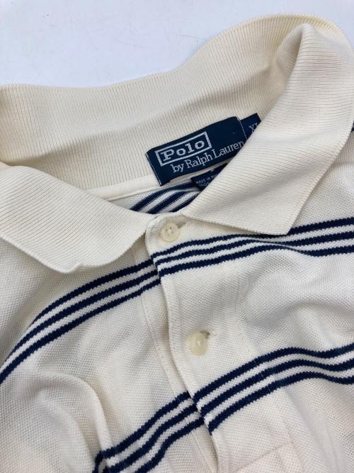 POLO RALPH LAUREN（ポロ・ラルフローレン）POLO RALPH LAUREN (ポロ・ラルフローレン) ポロシャツ ネイビーアイボリー サイズ:XLの古着・服飾アイテム