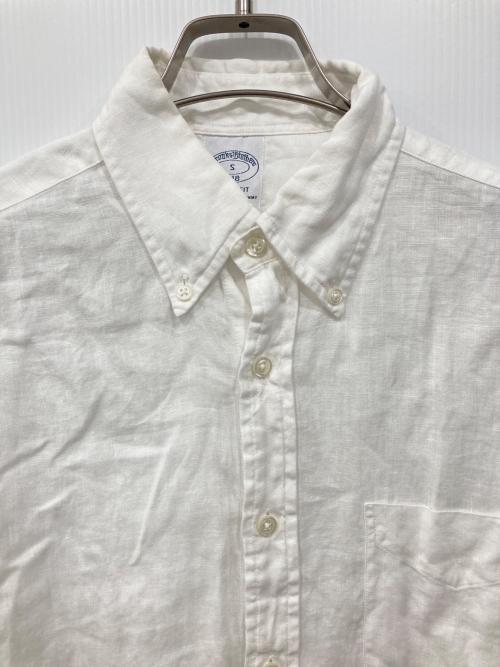 BROOKS BROTHERS（ブルックスブラザーズ）BROOKS BROTHERS (ブルックスブラザーズ) ボタンダウンリネンシャツ ホワイト サイズ:Sの古着・服飾アイテム