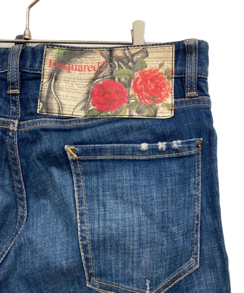 DSQUARED2（ディースクエアード）DSQUARED2 (ディースクエアード) クラッシュデニムパンツ インディゴ サイズ:46の古着・服飾アイテム