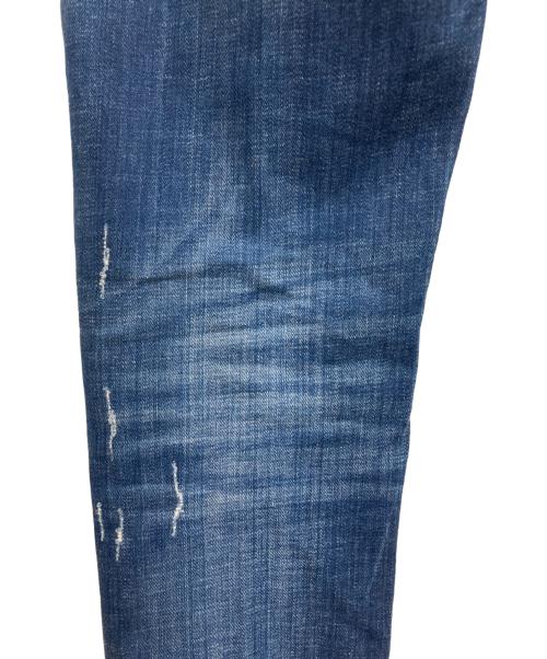 DSQUARED2（ディースクエアード）DSQUARED2 (ディースクエアード) クラッシュデニムパンツ インディゴ サイズ:46の古着・服飾アイテム