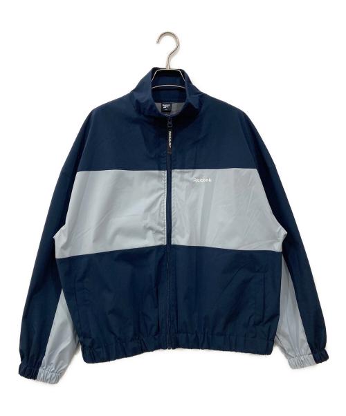 REEBOK（リーボック）REEBOK (リーボック) ナイロンジャケット ブルー×ネイビー サイズ:Lの古着・服飾アイテム