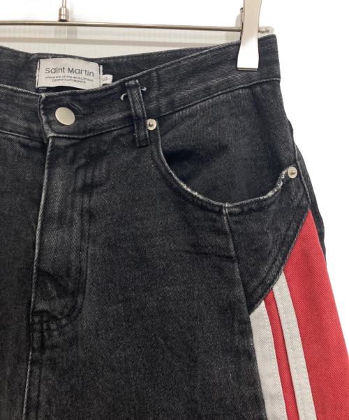 Saint martin（セント・マーチン）Saint martin (セント・マーチン) サイドラインデニムパンツ ブラック サイズ:Sの古着・服飾アイテム
