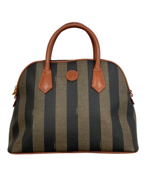 FENDI（フェンディ）FENDI (フェンディ) PVCレザーハンドバッグ ベージュの古着・服飾アイテム