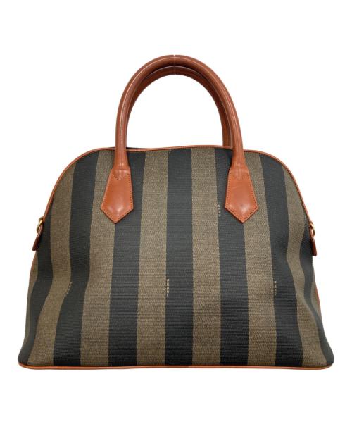 FENDI（フェンディ）FENDI (フェンディ) PVCレザーハンドバッグ ベージュの古着・服飾アイテム