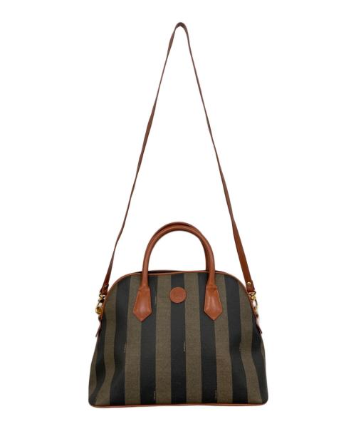 FENDI（フェンディ）FENDI (フェンディ) PVCレザーハンドバッグ ベージュの古着・服飾アイテム