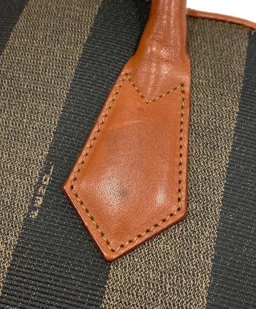 FENDI（フェンディ）FENDI (フェンディ) PVCレザーハンドバッグ ベージュの古着・服飾アイテム