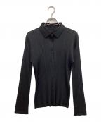 PLEATS PLEASEプリーツプリーズ）の古着「プリーツシャツ」｜ブラック