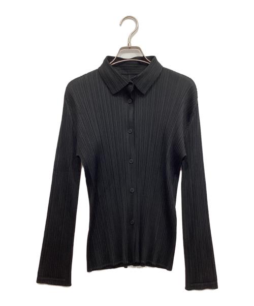 PLEATS PLEASE（プリーツプリーズ）PLEATS PLEASE (プリーツプリーズ) プリーツシャツ ブラック サイズ:3の古着・服飾アイテム