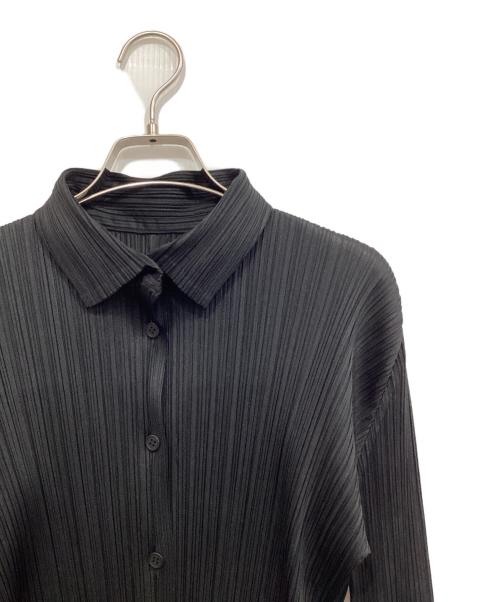 PLEATS PLEASE（プリーツプリーズ）PLEATS PLEASE (プリーツプリーズ) プリーツシャツ ブラック サイズ:3の古着・服飾アイテム