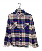 SUGAR CANEシュガーケーン）の古着「チェックワークシャツ」｜ブルー