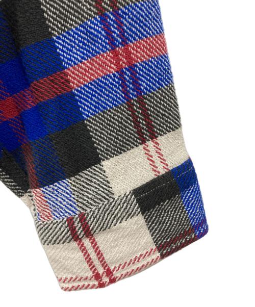 SUGAR CANE（シュガーケーン）SUGAR CANE (シュガーケーン) チェックワークシャツ ブルー サイズ:Mの古着・服飾アイテム