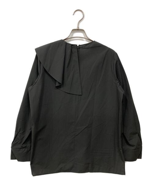 icB（アイシービー）icB (アイシービー) クリーンブロード ラッフルデザインブラウス グレー サイズ:6の古着・服飾アイテム