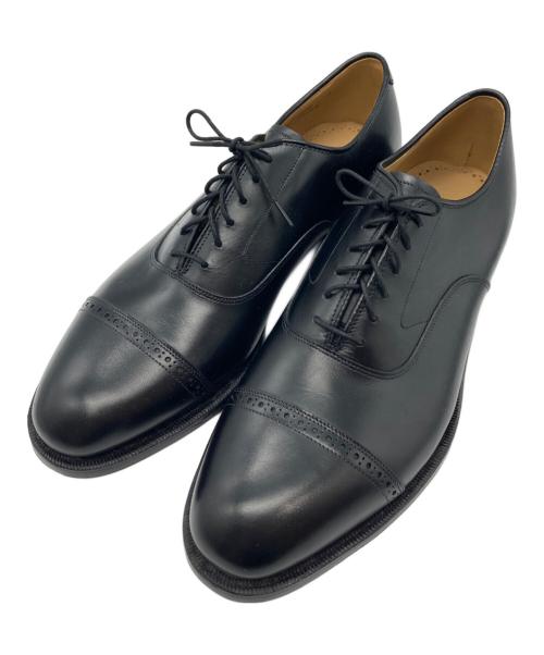JOHNSTON&MURPHY（ジョンストン＆マーフィー）JOHNSTON&MURPHY (ジョンストン＆マーフィー) パンチドキャップトゥシューズ/24-8569 ブラック サイズ:SIZE 9の古着・服飾アイテム