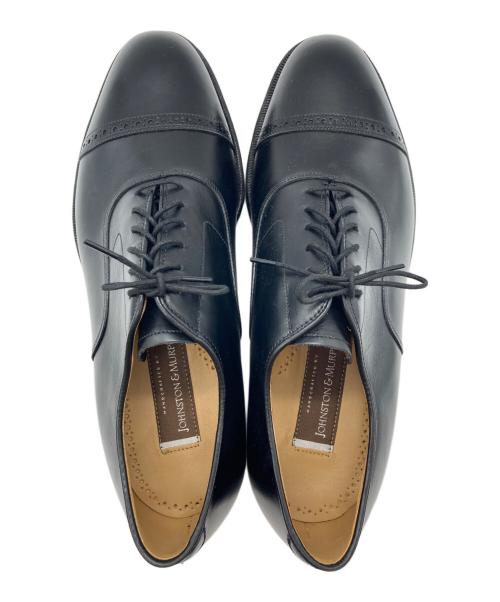 JOHNSTON&MURPHY（ジョンストン＆マーフィー）JOHNSTON&MURPHY (ジョンストン＆マーフィー) パンチドキャップトゥシューズ/24-8569 ブラック サイズ:SIZE 9の古着・服飾アイテム