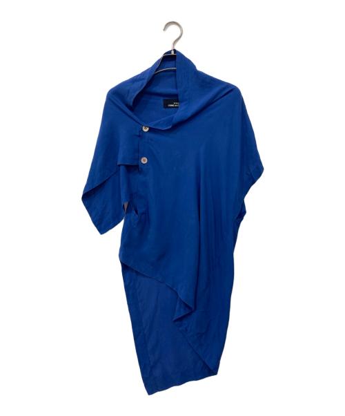tricot COMME des GARCONS（トリココムデギャルソン）tricot COMME des GARCONS (トリココムデギャルソン) 変形ブラウス ブルー サイズ:内タグ印字消えにより不明の古着・服飾アイテム