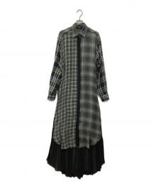 DIESEL（ディーゼル）の古着「シャツワンピース」｜ブラック×グリーン