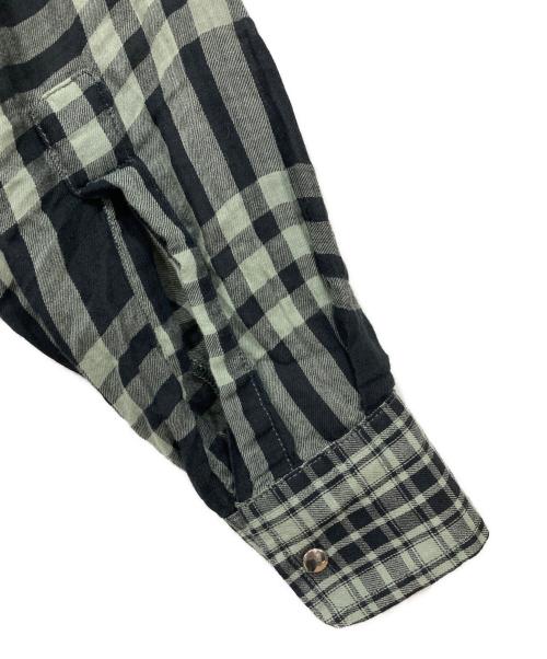 DIESEL（ディーゼル）DIESEL (ディーゼル) シャツワンピース ブラック×グリーン サイズ:XSの古着・服飾アイテム
