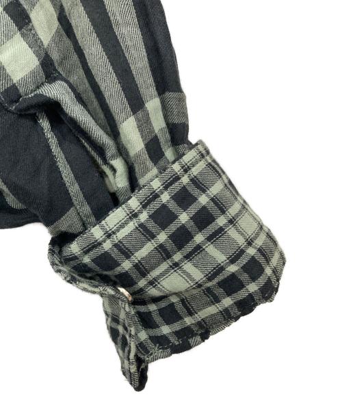 DIESEL（ディーゼル）DIESEL (ディーゼル) シャツワンピース ブラック×グリーン サイズ:XSの古着・服飾アイテム