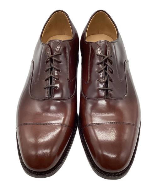 JOHNSTON&MURPHY（ジョンストン＆マーフィー）JOHNSTON&MURPHY (ジョンストン＆マーフィー) ストレートチップシューズ ブラウン サイズ:8　1/2の古着・服飾アイテム