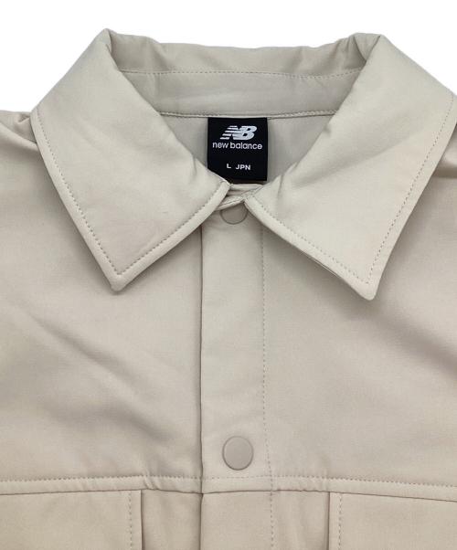 NEW BALANCE（ニューバランス）NEW BALANCE (ニューバランス) 裏起毛コーチジャケット アイボリー サイズ:Lの古着・服飾アイテム