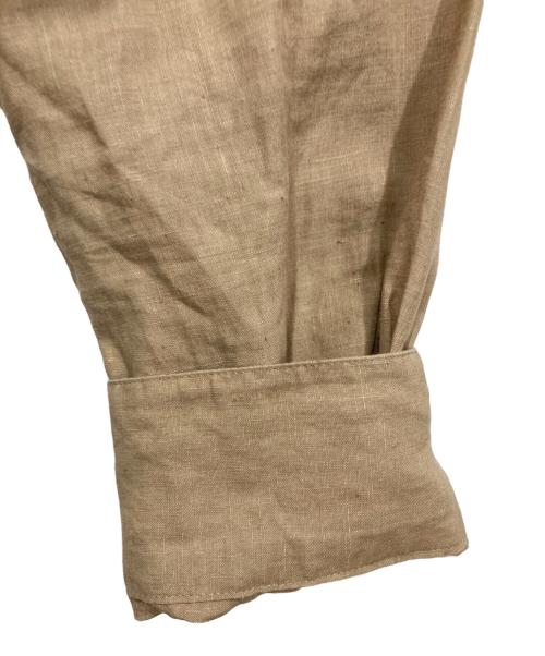 MUSE de Deuxieme Classe（ミューズ ドゥーズィエム クラス）MUSE de Deuxieme Classe (ミューズ ドゥーズィエム クラス) LINEN ロングシャツワンピース ベージュ サイズ:表記無し(実寸を参照ください)の古着・服飾アイテム