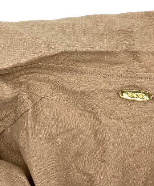 MUSE de Deuxieme Classe（ミューズ ドゥーズィエム クラス）MUSE de Deuxieme Classe (ミューズ ドゥーズィエム クラス) LINEN ロングシャツワンピース ベージュ サイズ:表記無し(実寸を参照ください)の古着・服飾アイテム