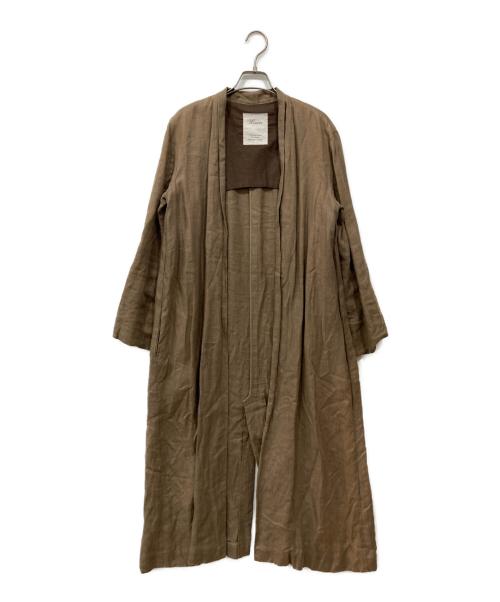 Lisiere（リジェール）Lisiere (リジェール) リネンガウンコート ベージュ サイズ:Freeの古着・服飾アイテム