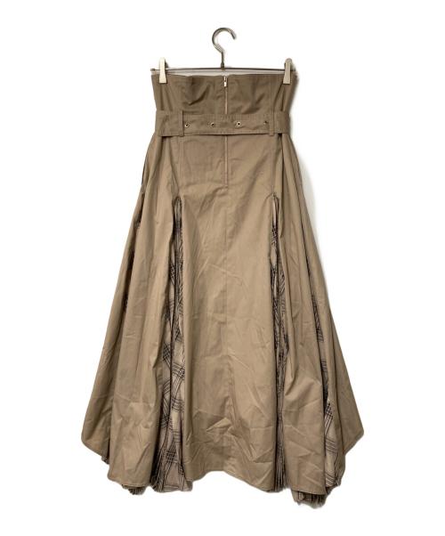 ROKH（ロク）rokh (ロク) 切替スカート ベージュ サイズ:36の古着・服飾アイテム