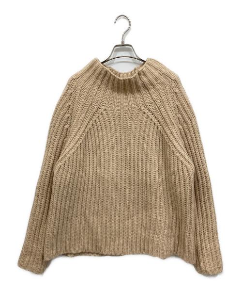 loin.（ロワン）loin. (ロワン) ハイネックローゲージニット ベージュ サイズ:Mの古着・服飾アイテム