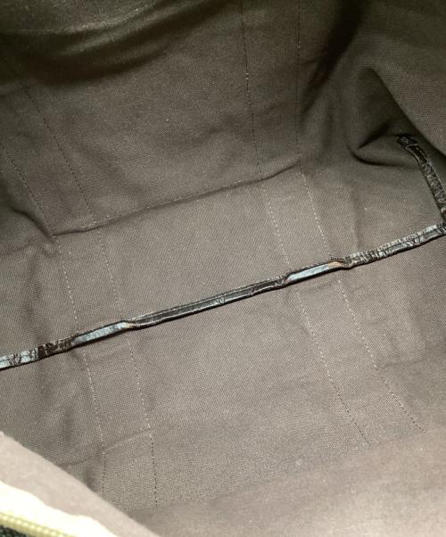 Yves Saint Laurent（イヴサンローラン）Yves Saint Laurent (イヴサンローラン) ジラフ柄 PVCボストンバッグ ベージュの古着・服飾アイテム