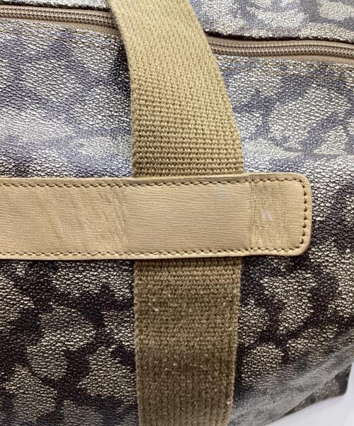 Yves Saint Laurent（イヴサンローラン）Yves Saint Laurent (イヴサンローラン) ジラフ柄 PVCボストンバッグ ベージュの古着・服飾アイテム