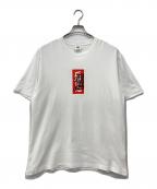 THE BLACK EYE PATCHブラックアイパッチ）の古着「取扱注意ロゴTシャツ」｜ホワイト