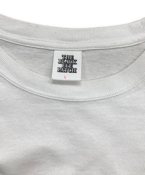 THE BLACK EYE PATCH（ブラックアイパッチ）THE BLACK EYE PATCH (ブラックアイパッチ) 取扱注意ロゴTシャツ ホワイト サイズ:Lの古着・服飾アイテム