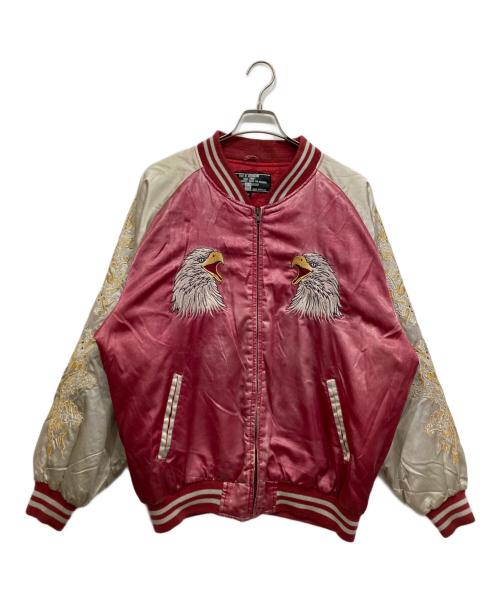 START OF ACCELERATION（スタートオブアクセラレーション）START OF ACCELERATION (スタートオブアクセラレーション) イーグル刺繍スカジャン レッド サイズ:3Lの古着・服飾アイテム
