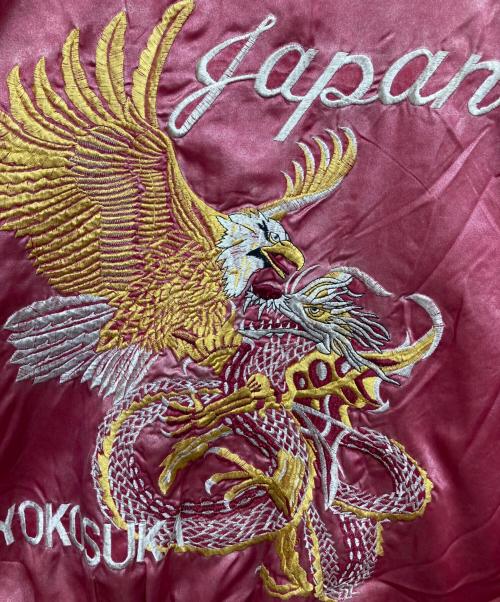 START OF ACCELERATION（スタートオブアクセラレーション）START OF ACCELERATION (スタートオブアクセラレーション) イーグル刺繍スカジャン レッド サイズ:3Lの古着・服飾アイテム