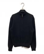 RALPH LAURENラルフローレン）の古着「エルボーパッチドライバーズニット」｜ブラック