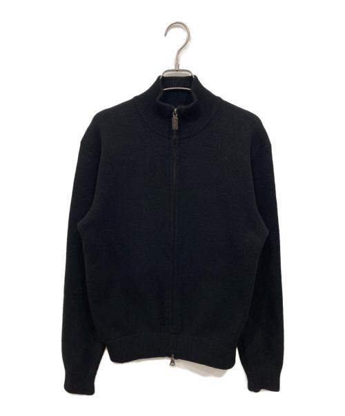 RALPH LAUREN（ラルフローレン）RALPH LAUREN (ラルフローレン) エルボーパッチドライバーズニット ブラック サイズ:Mの古着・服飾アイテム