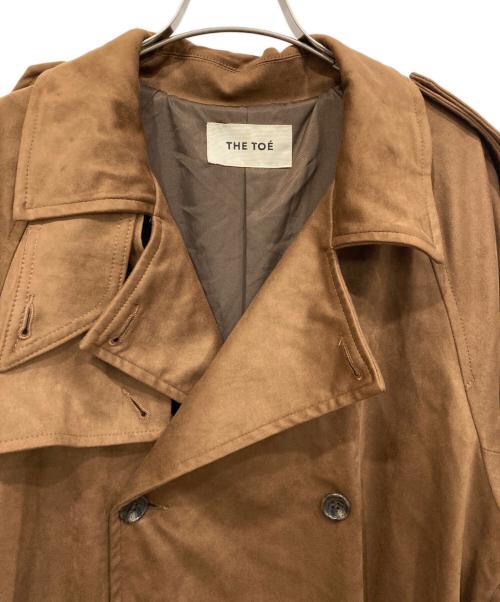 THE TOE（ザ・トゥー）THE TOE (ザ・トゥー) エコスウェード トレンチコート ブラウン サイズ:Sの古着・服飾アイテム