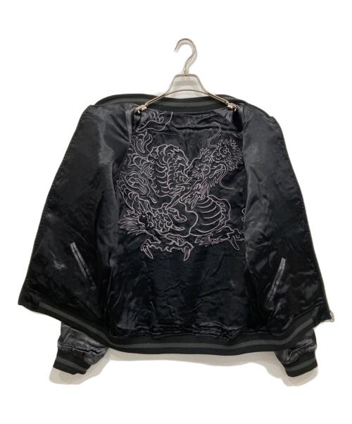 絡繰魂（カラクリタマシイ）絡繰魂 (カラクリタマシイ) 古の龍桜 リバーシブルスカジャン ブラック サイズ:XLの古着・服飾アイテム
