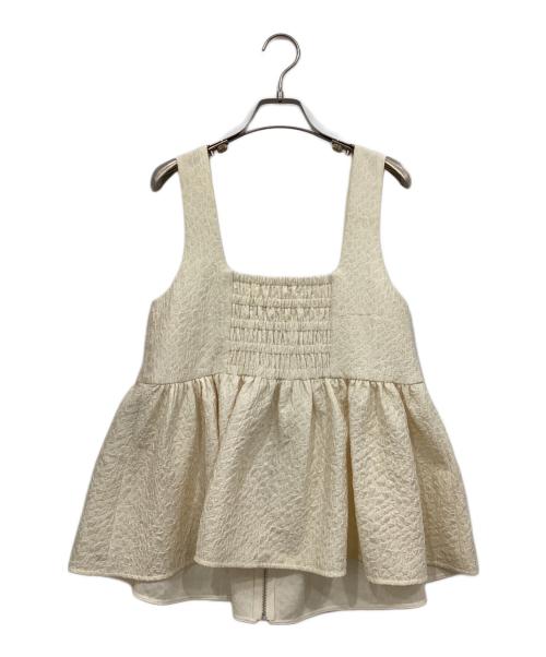 Ameri（アメリ）Ameri (アメリ) ジャガードチュニックトップス アイボリー サイズ:FREEの古着・服飾アイテム