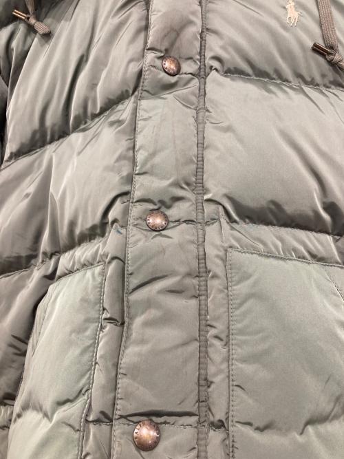 POLO RALPH LAUREN（ポロ・ラルフローレン）POLO RALPH LAUREN (ポロ・ラルフローレン) ポニー刺繍ダウンジャケット カーキ サイズ:Mの古着・服飾アイテム