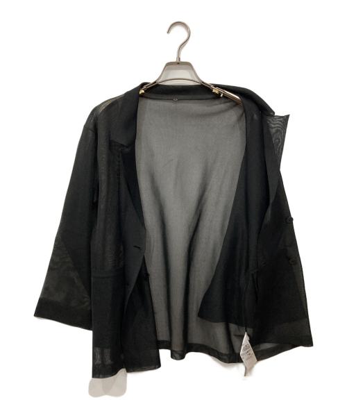 Snidel（スナイデル）Snidel (スナイデル) シースルーニットジャケット ブラック サイズ:Freeの古着・服飾アイテム